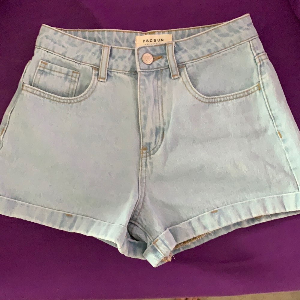 Pacsun Mom Shorts Light Blue Wash